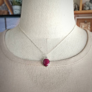 Sterling Silver Ruby Necklace - Elegant and Timeless Jewelry
