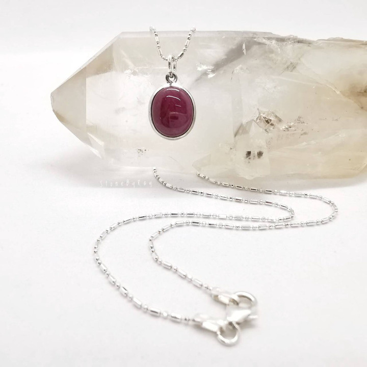 Sterling Silver Ruby Necklace - Elegant and Timeless Jewelry