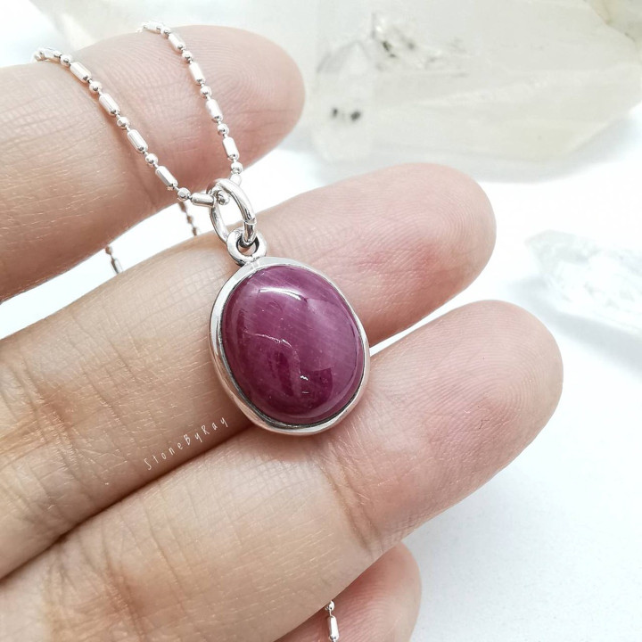 Sterling Silver Ruby Necklace - Elegant and Timeless Jewelry