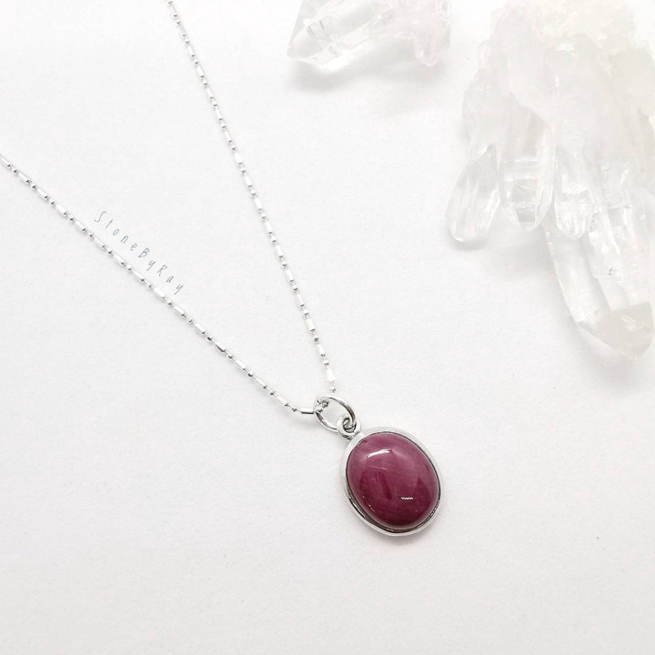 Sterling Silver Ruby Necklace - Elegant and Timeless Jewelry