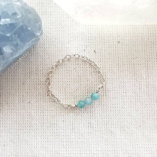 Sparkling Gemstone Silver Ring - Cute and Elegant Design