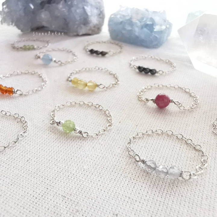 Sparkling Gemstone Silver Ring - Cute and Elegant Design