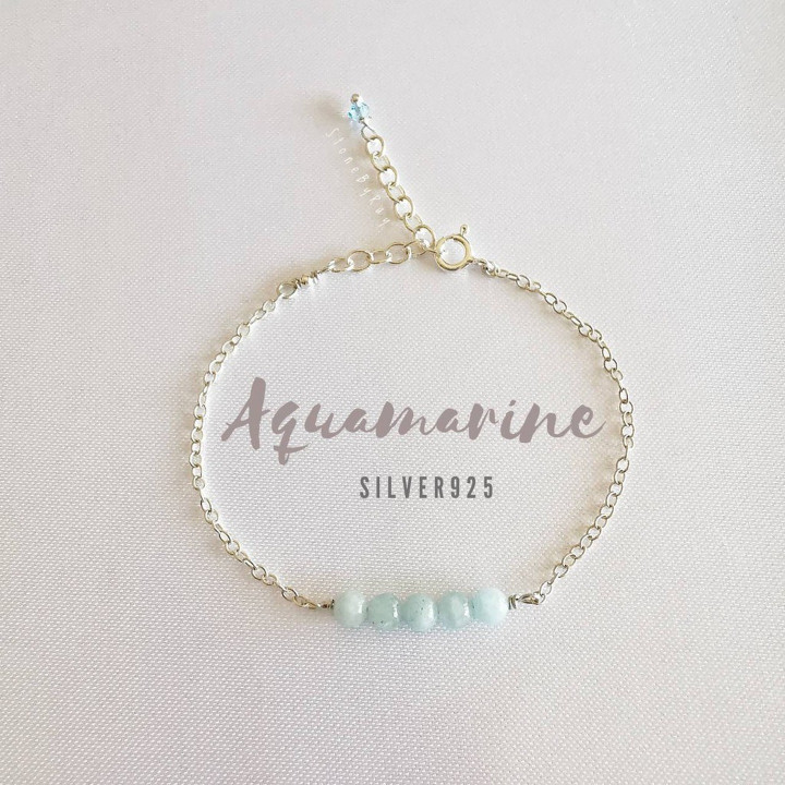 Bracelet en argent et pierres véritables - Unique et élégant
