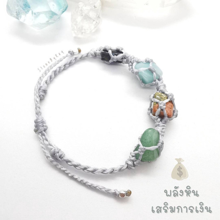 Bracelet de réussite financière | Tresses infusées de cristaux