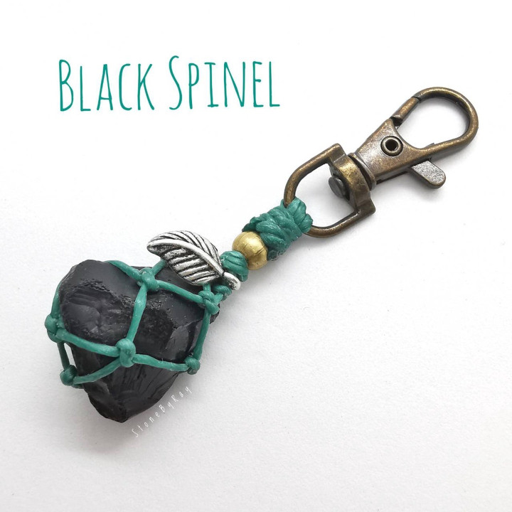 Lucky Chakra Braided Rope Keychain | Gemstone Keyring
