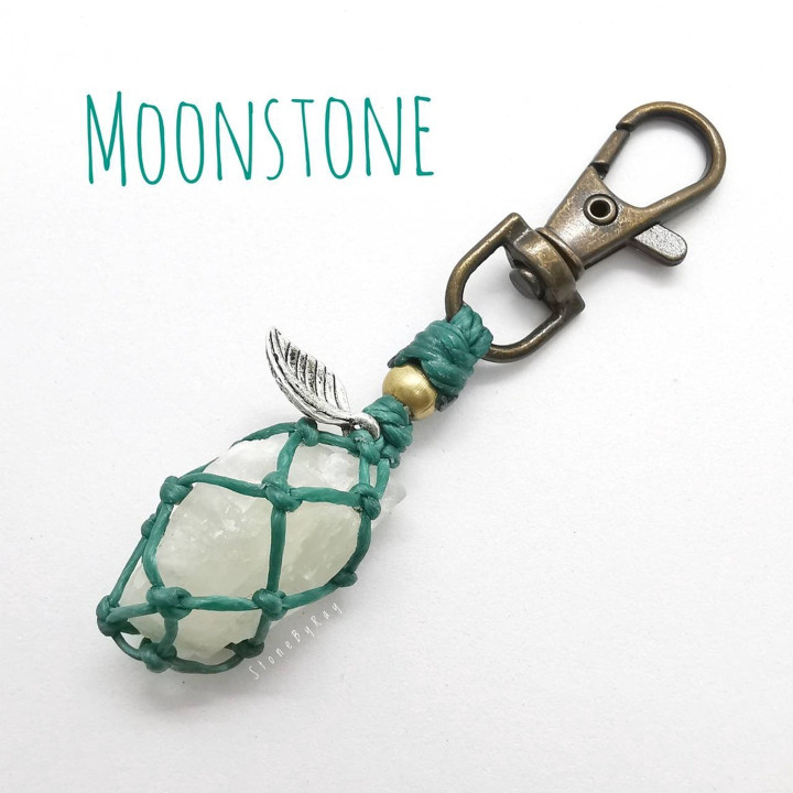 Lucky Chakra Braided Rope Keychain | Gemstone Keyring