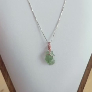Moldavite Meteorite Pendant Necklace | Silver