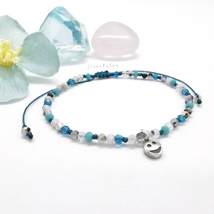 Bracelet en pierre de lune | Pendentif en argent