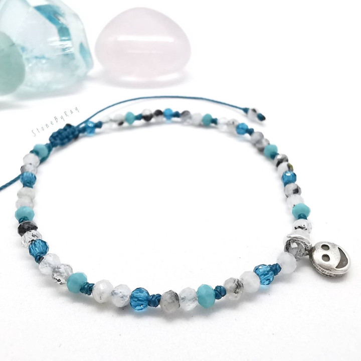 Bracelet en pierre de lune | Pendentif en argent
