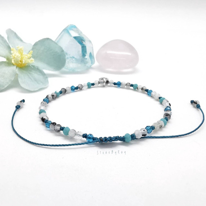 Bracelet en pierre de lune | Pendentif en argent