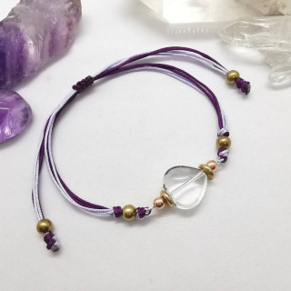 Crystal Quartz Braided Rope Bracelet - Boho Style Jewelry