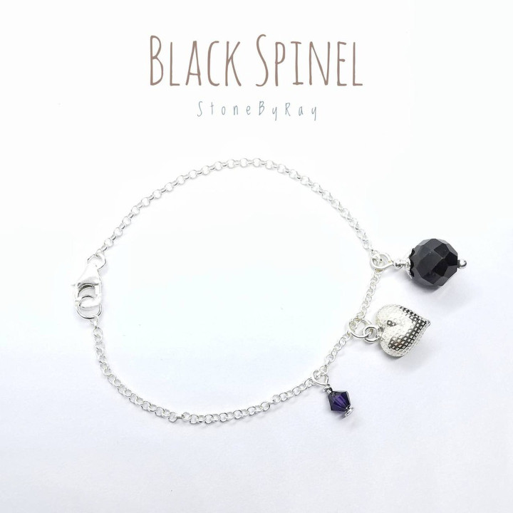 Bracelet en pierre d'onyx | Bracelet manchette en argent sterling