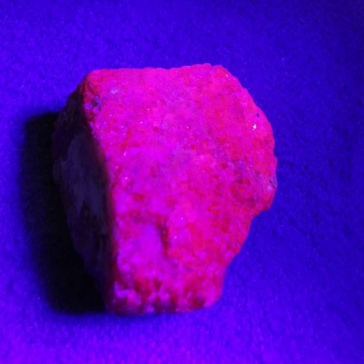 Radiant Natural Ruby: Glows Under UV Light