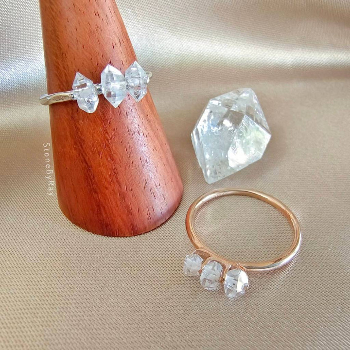 Herkimer Diamond Ring | Natural and Sparkling Beauty