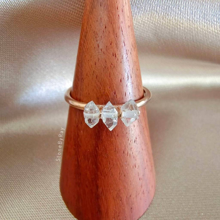 Herkimer Diamond Ring | Natural and Sparkling Beauty
