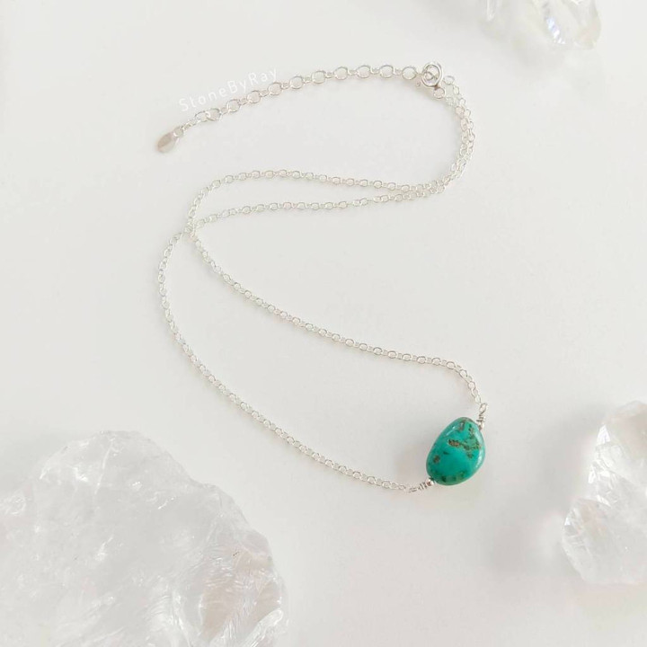 Turquoise Pendant Necklace | Sterling Silver Jewelry