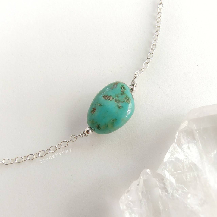 Turquoise Pendant Necklace | Sterling Silver Jewelry