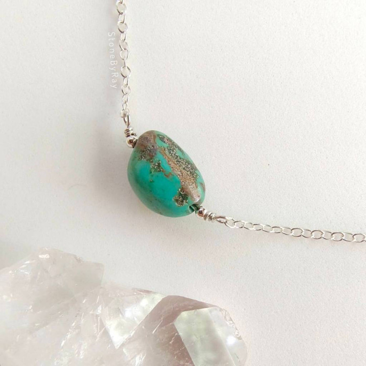 Turquoise Pendant Necklace | Sterling Silver Jewelry