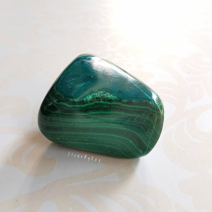Malachite Stone | Polished Gemstone for Decor and Healing
