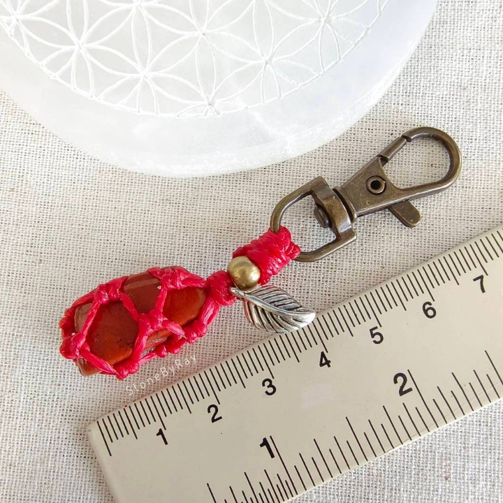 Jasper Stone Braided Keychain - Luck and Style