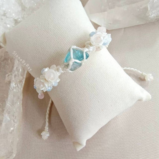 Blue Apatite Braided Rope Bracelet - Stylish and Boho Jewelry