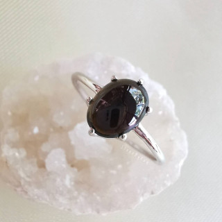 Unique Silver Tektite Meteorite Ring