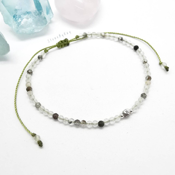 Pulsera de cuarzo y turmalina negra: protección y equilibrio energético.
