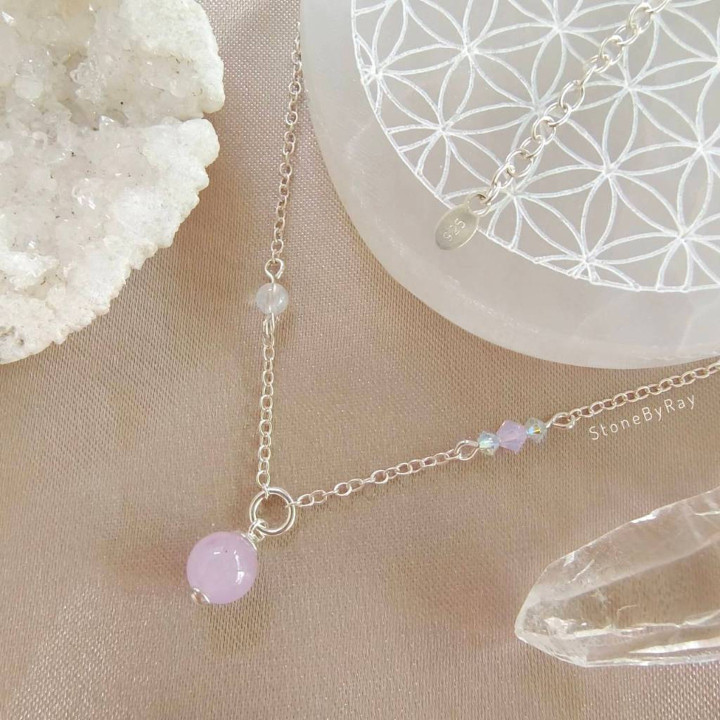 Agate Pendant Necklace | Sterling Silver Jewelry