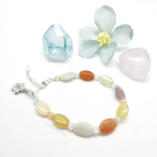 Gemstone Silver Bracelet | Four Stone Sparkle Design