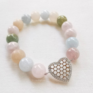 Beryl Stone Silver Bracelet | Elegant and Stylish Jewelry