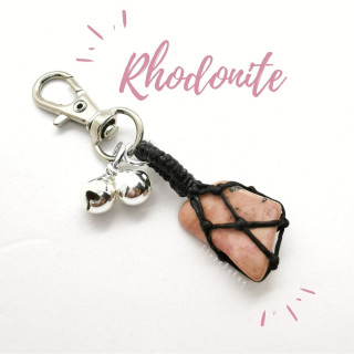 Rhodonite Stone Keychain: Chakra Healing and Positive Vibes