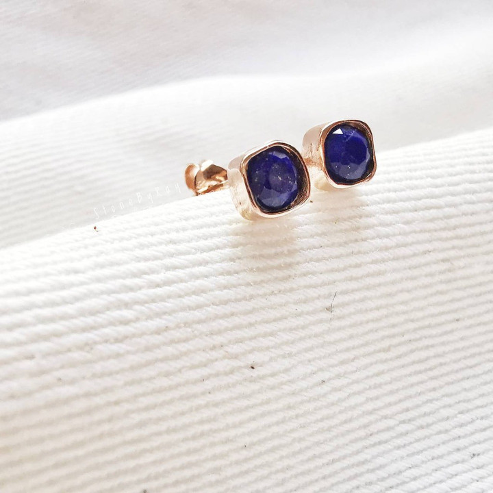 Lapis Lazuli Sterling Silver Earrings (925)