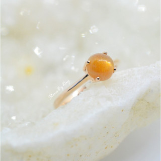 Radiant Sunstone Silver Ring | Unique Style and Elegance