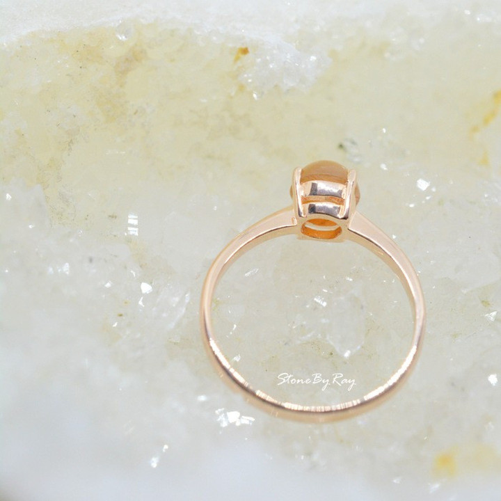 Radiant Sunstone Silver Ring | Unique Style and Elegance