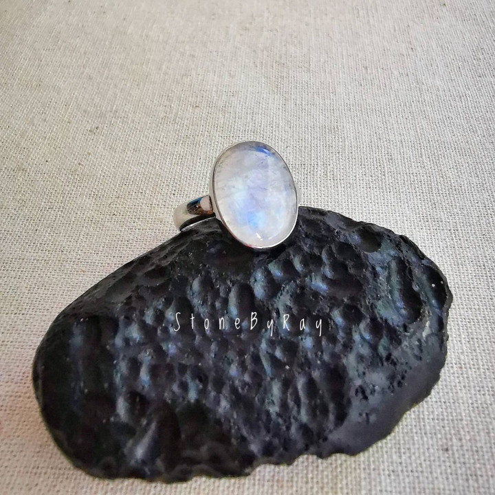 Mystic Moonstone Silver Ring (RG-095)