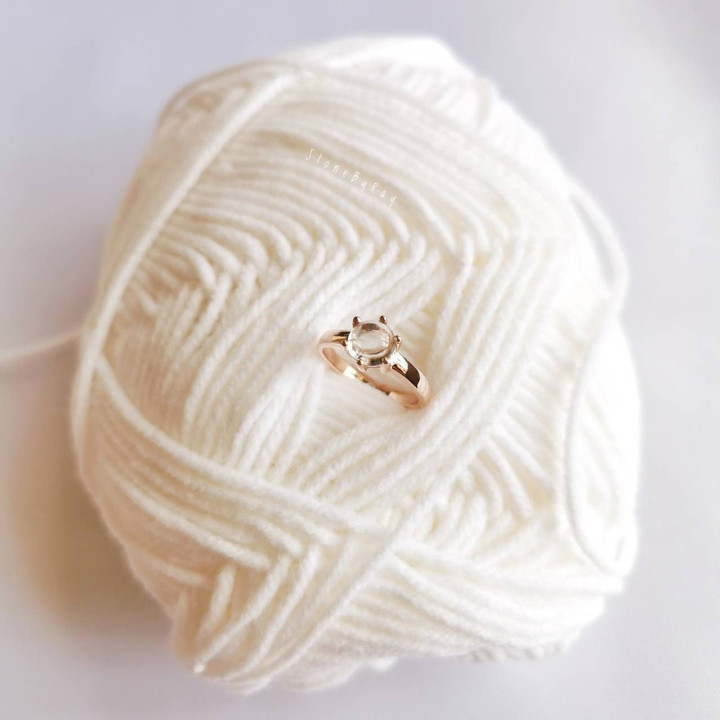 Pink Gold Aquamarine Silver Ring | Elegant Statement Jewelry