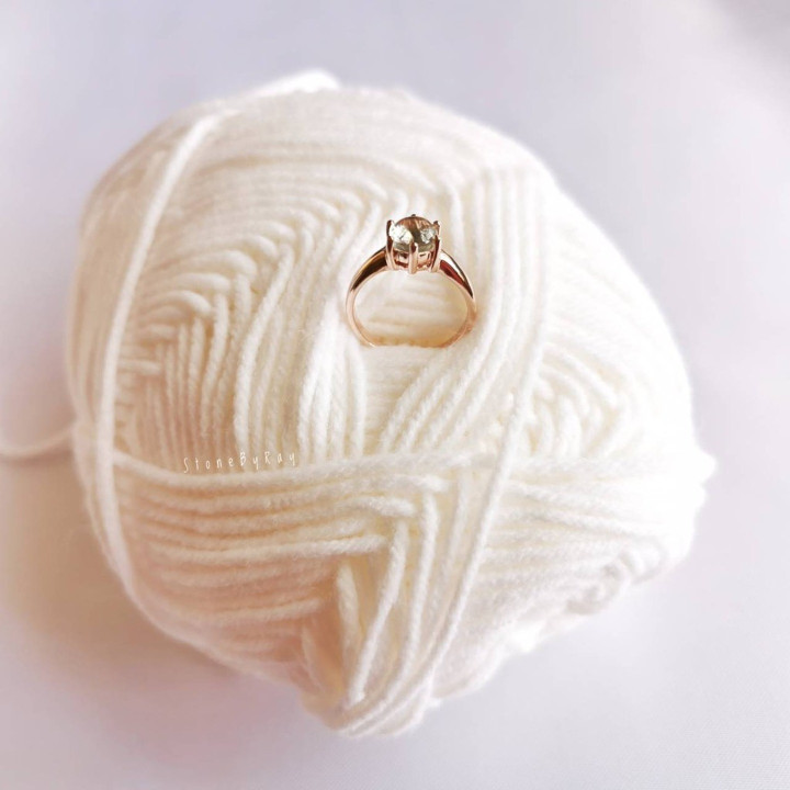 Pink Gold Aquamarine Silver Ring | Elegant Statement Jewelry