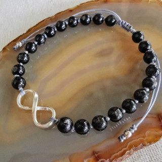 Hypersthene Stone Braided Rope Bracelet