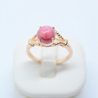 Rose Gold and Ruby Silver Ring - RG-059