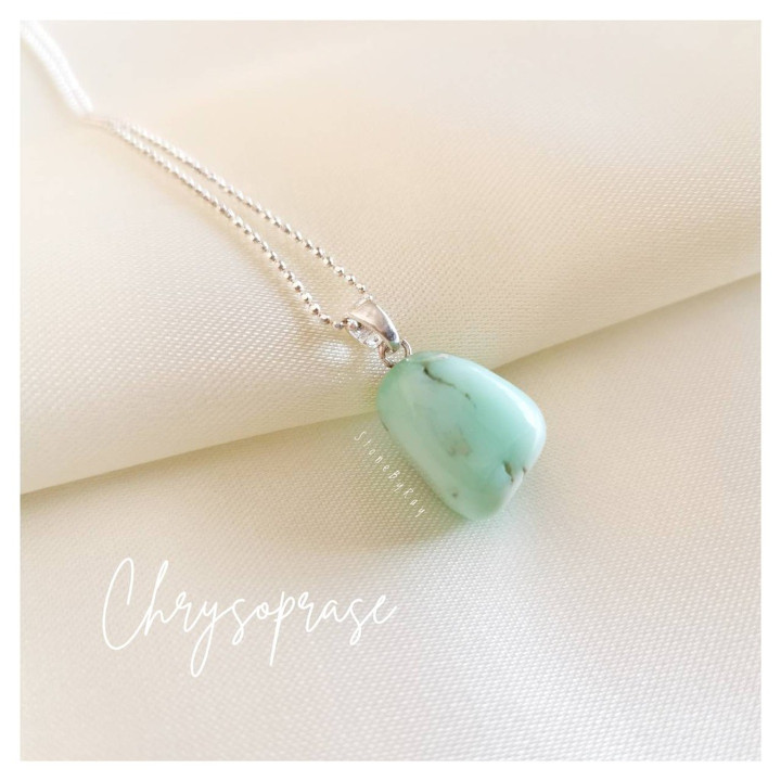 Chrysoprase Silver Necklace - Elegant and Unique Jewelry