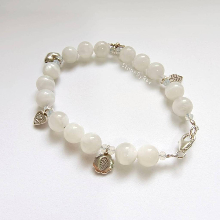 Mondsteinarmband und Anhänger aus Sterlingsilber | Mystischer Schmuck