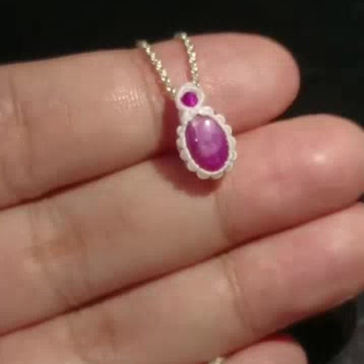 Star Ruby Silver Necklace - Elegant and Radiant Jewelry