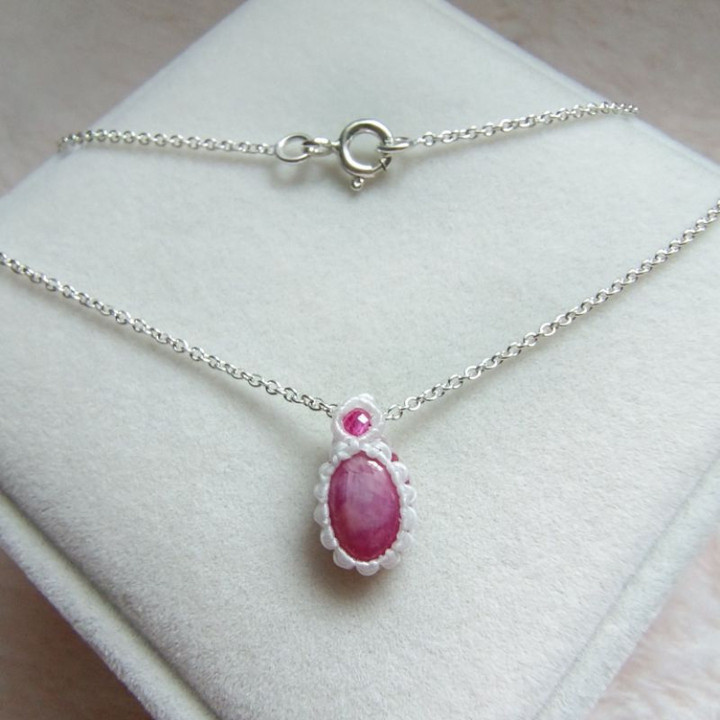 Star Ruby Silver Necklace - Elegant and Radiant Jewelry