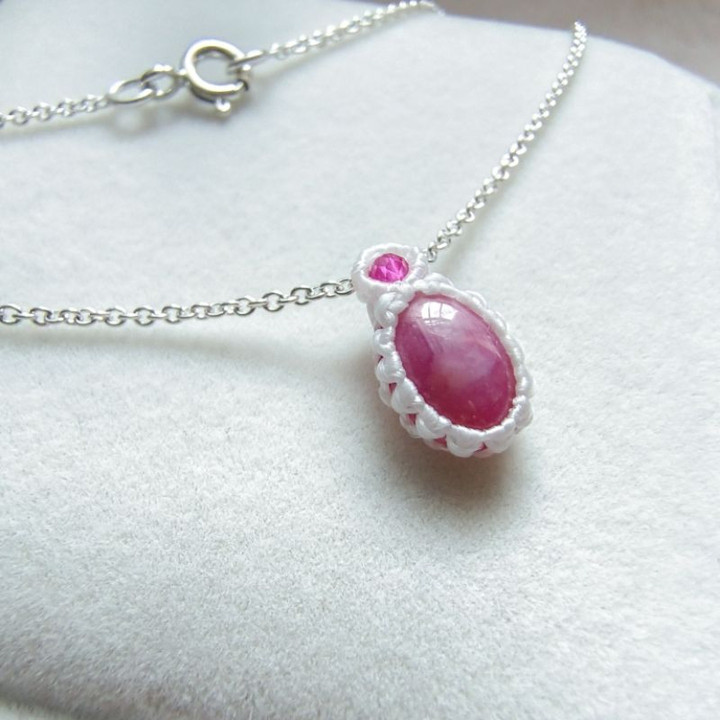 Star Ruby Silver Necklace - Elegant and Radiant Jewelry