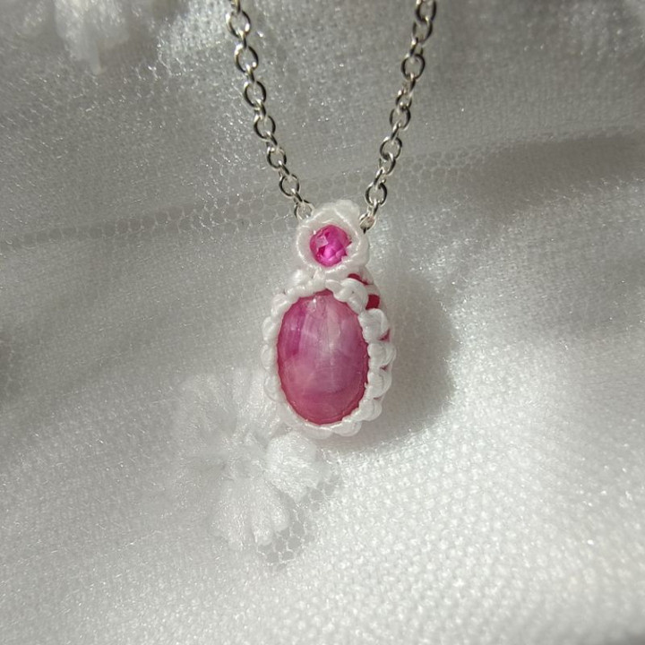 Star Ruby Silver Necklace - Elegant and Radiant Jewelry