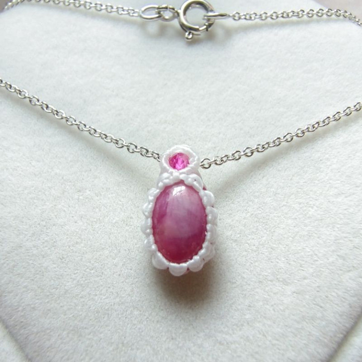 Star Ruby Silver Necklace - Elegant and Radiant Jewelry