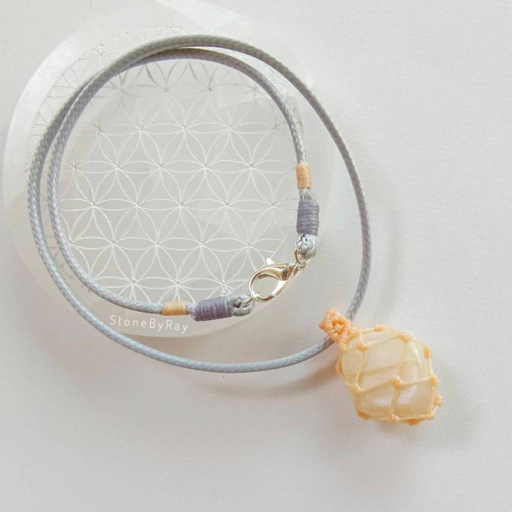 Bohemian Moonstone Rope Necklace | Statement Jewelry