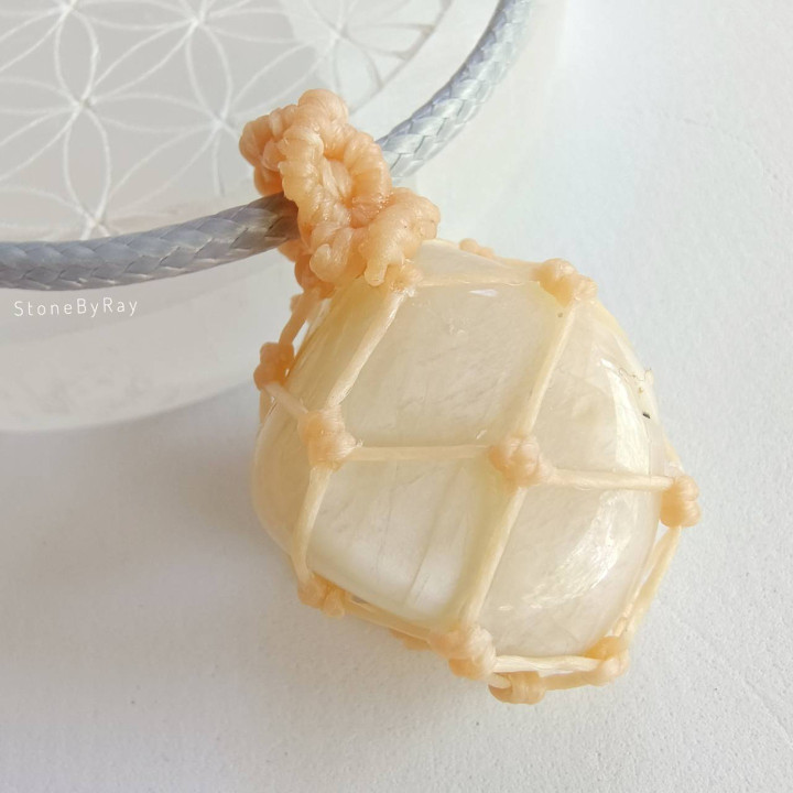 Bohemian Moonstone Rope Necklace | Statement Jewelry