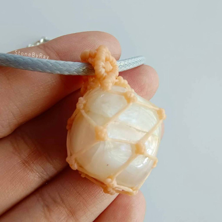 Bohemian Moonstone Rope Necklace | Statement Jewelry