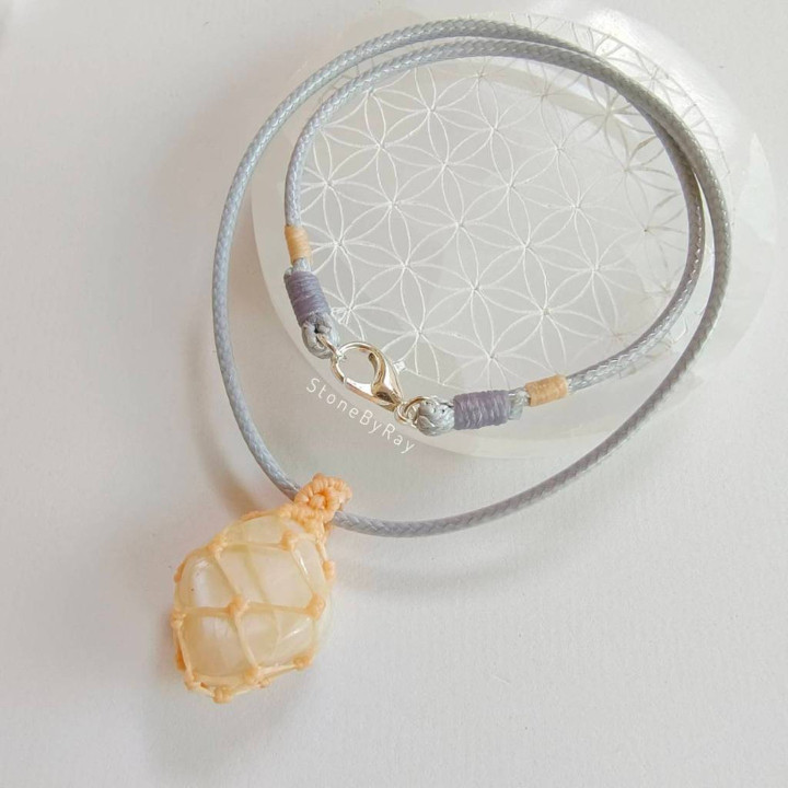 Bohemian Moonstone Rope Necklace | Statement Jewelry